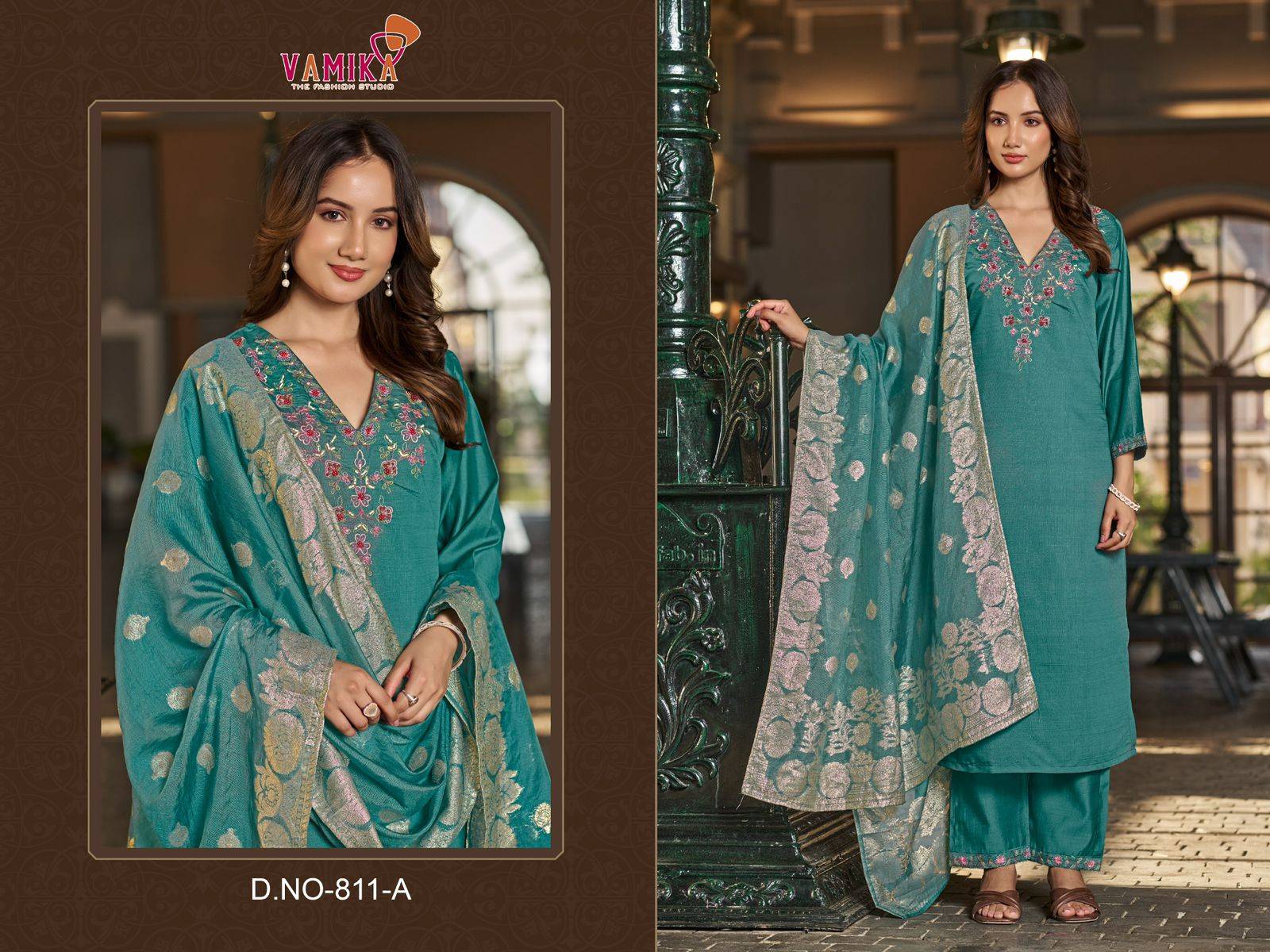 ZOYA by VamiKa 912 A To 912 D Series Beautiful Festive Suits Colorful Stylish Fancy Casual Wear & Ethnic Wear Viscose Silk Embroidery Dresses At Wholesale Price